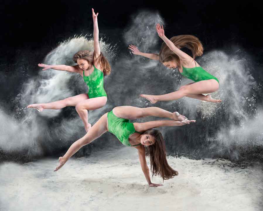 Annual Exhibition 2020 - The Salisbury Salver (Best Action Print) - "Powder Dancers" by Pauline Pentony