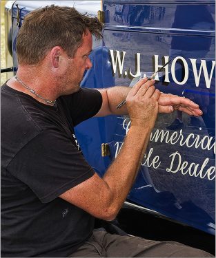 Eric Hall - People at Work - 3rd Place PDI - Sign Writer Painting Van