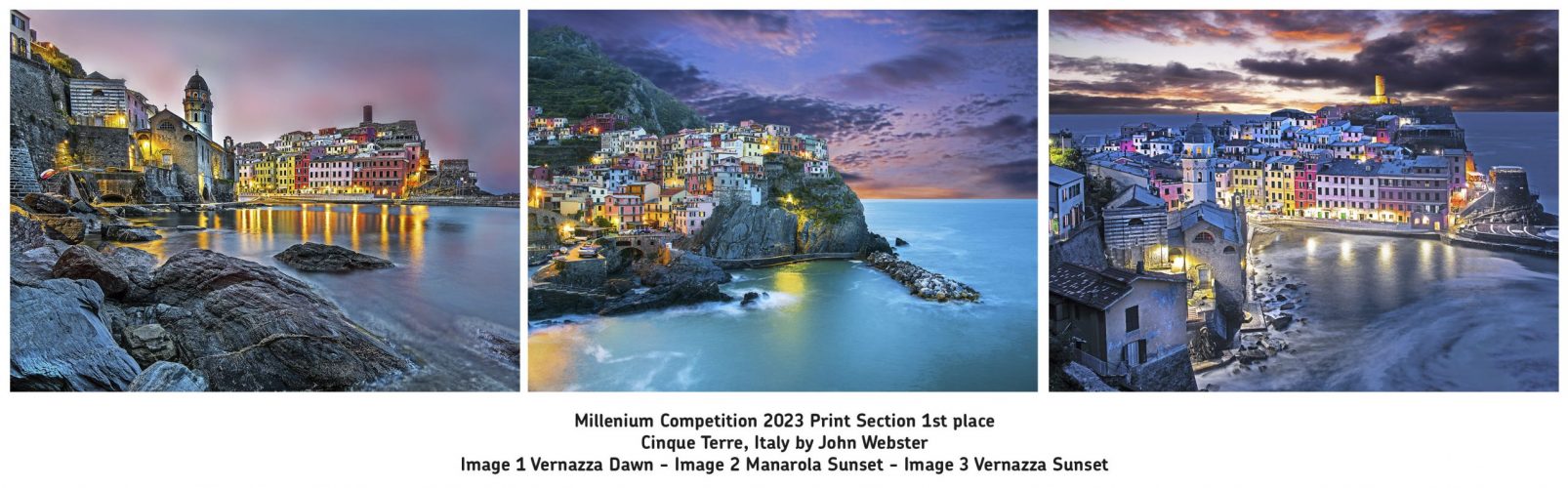 John Webster The Millenium Trophy 1st place Prints -Cinque Terre, Italy
